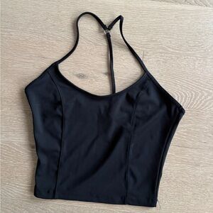 Victoria's Secret Black Racerback Cropped Cami